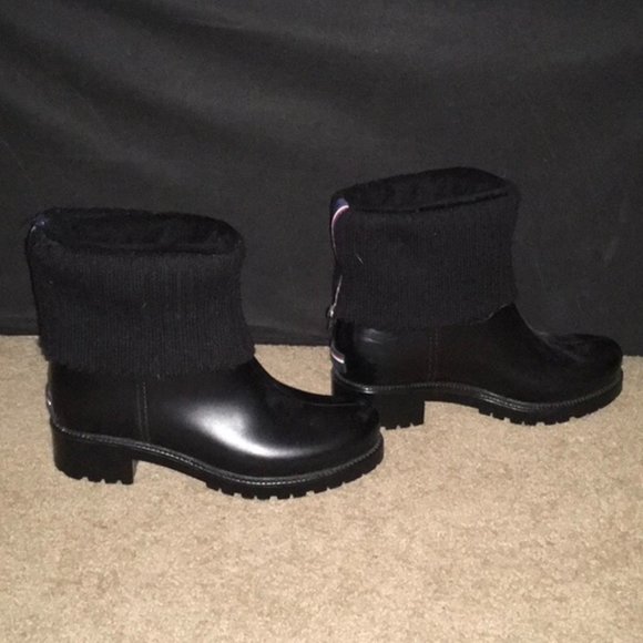 Tommy Hilfiger TWSILVINA Rubber and Knit Cuff Rain boots - Picture 2 of 12